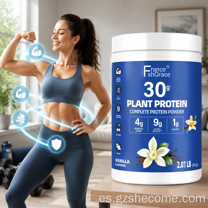 Apoyo a la recuperación muscular en polvo de proteína vegetal Shecome